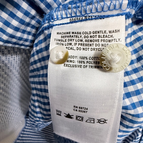 Columbia Men's Blue Gingham Button-Down Shirt - Picture 3 of 4